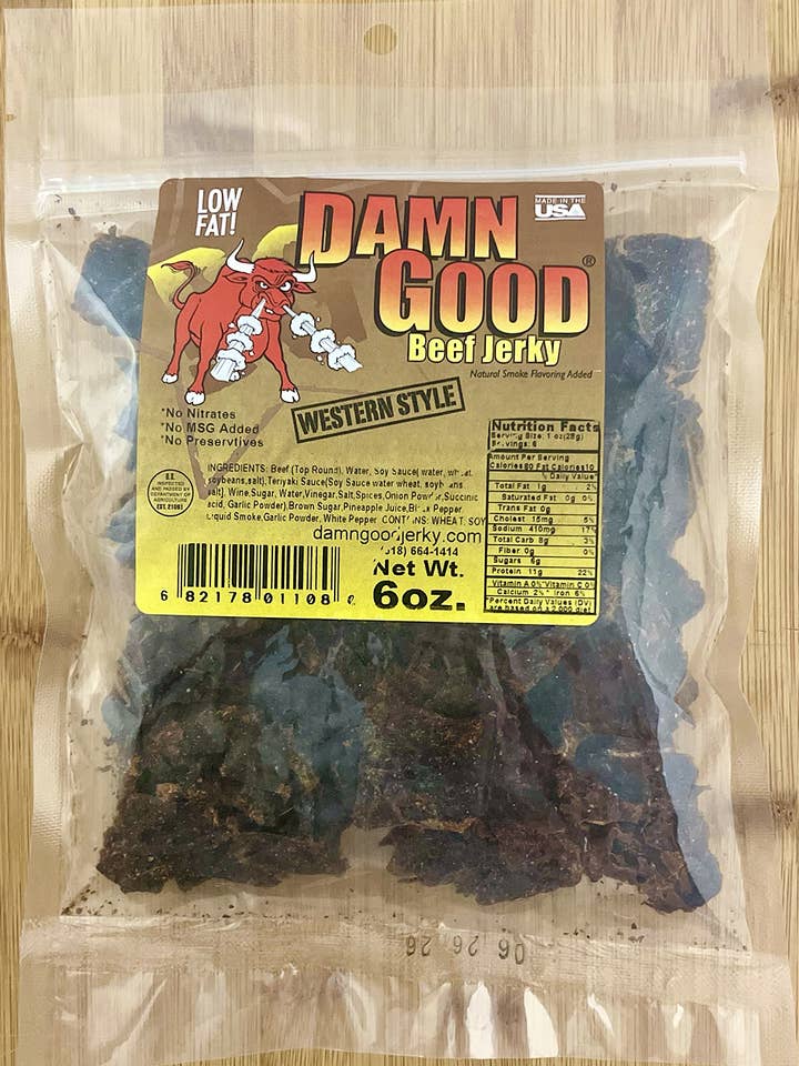 Bœuf séché style western 170 g pour la vente par Damn Good Beef Jerky