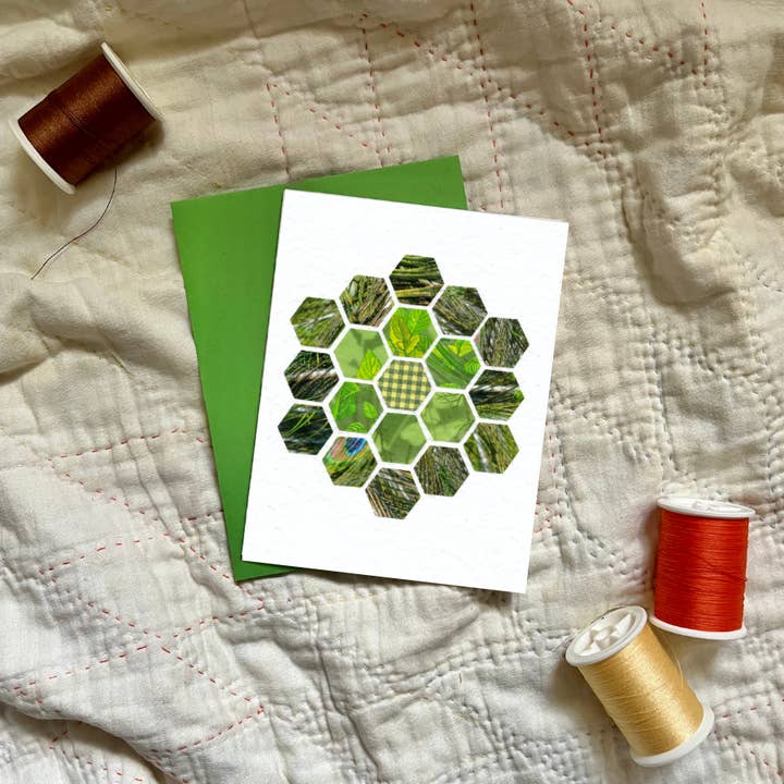 Quilt Block gratulationskort (mormors blomsterträdgård) för wholesale av Cozy Arts