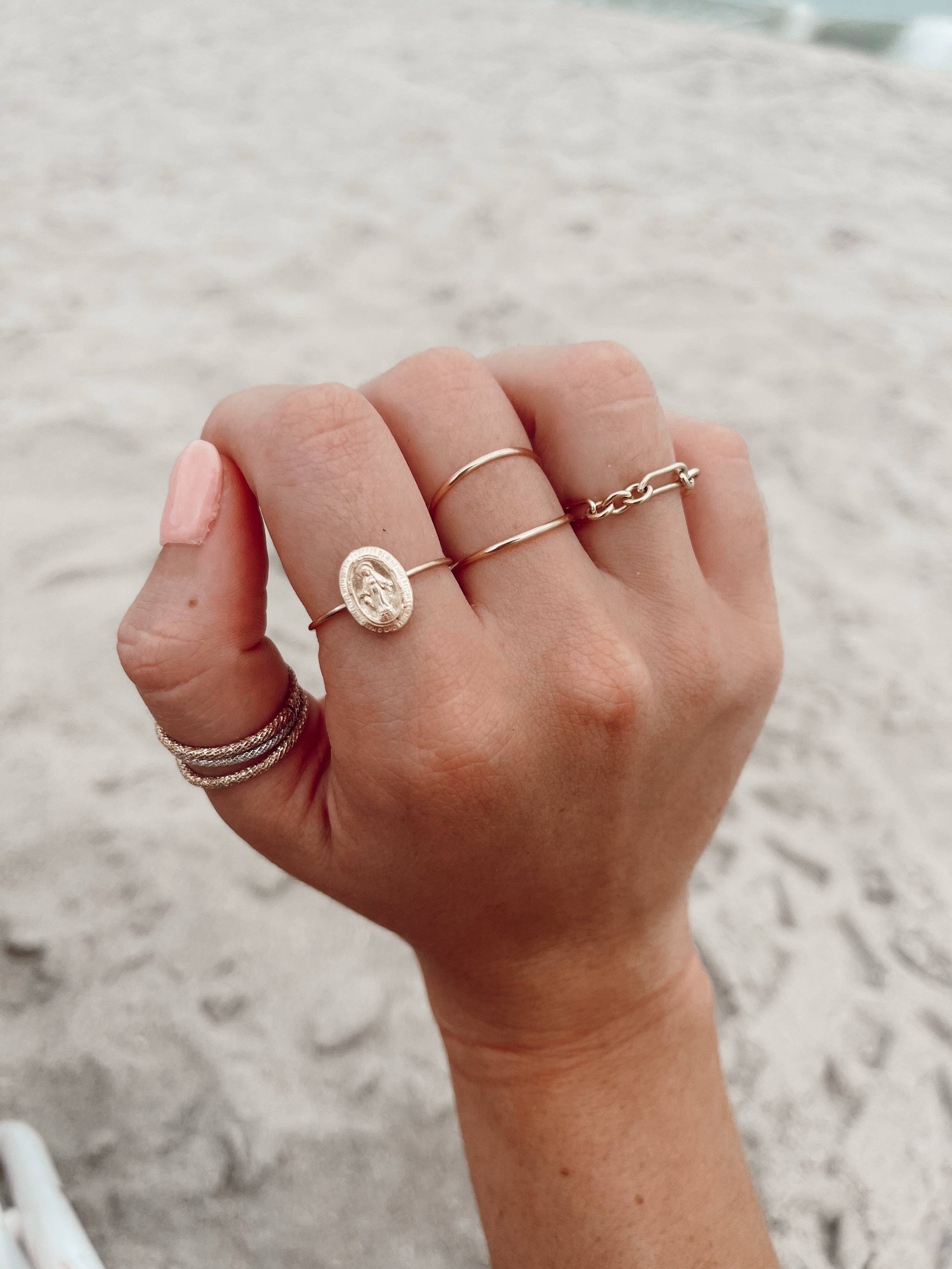 Bijoux Boutique LLC - Vendita all'ingrosso Anello midi/a fascia - Anello Moneta Madre Maria6