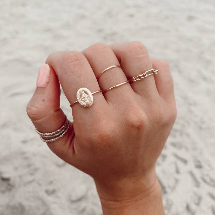 Bijoux Boutique LLC - Vendita all'ingrosso Anello midi/a fascia - Anello Moneta Madre Maria6