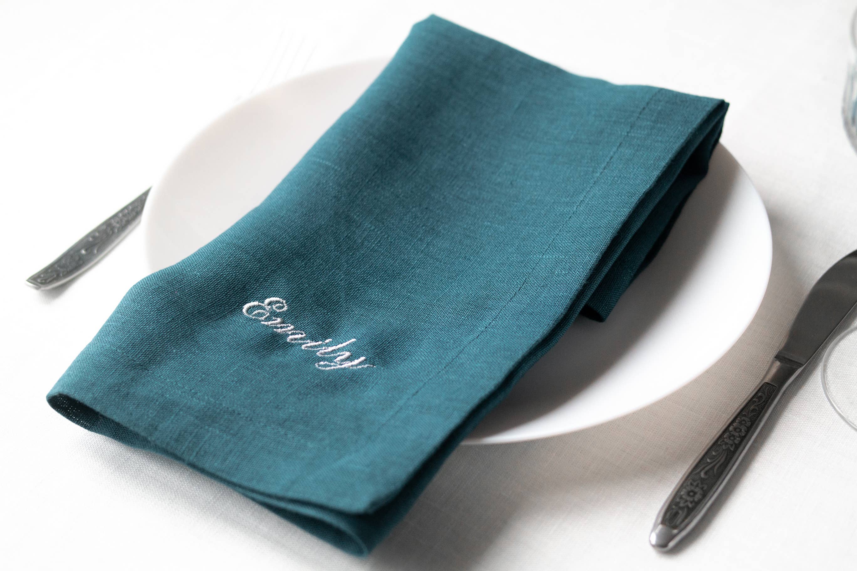 Liem Home - Wholesale Dinner & Cloth Napkin - Linen napkins with Personalized Embroidery text or LOGO3