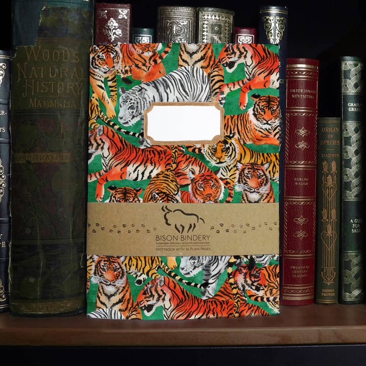 Streak of Tigers A5 Recycled Notebook - 36 Plain Pages for wholesale by Bison Bindery