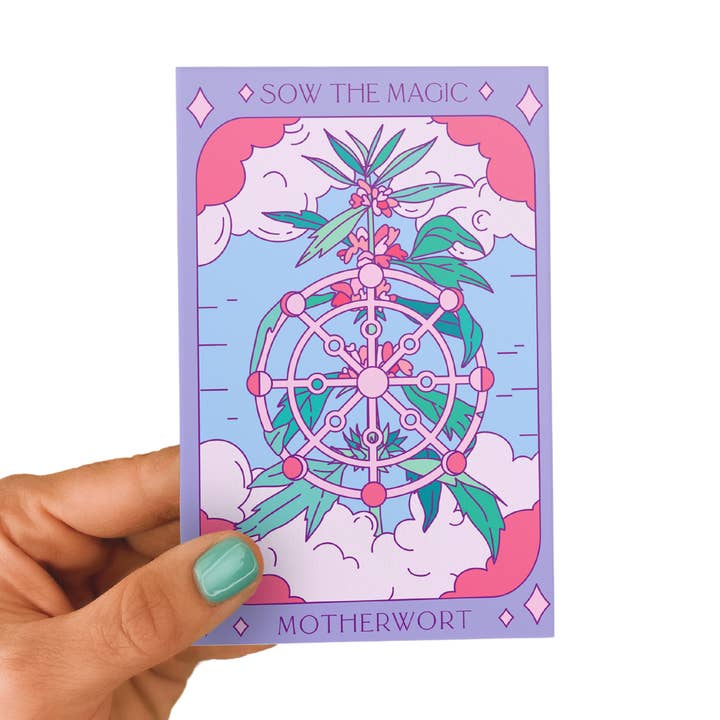 Motherwort Tarot Seed Packet for wholesale by Sow the Magic