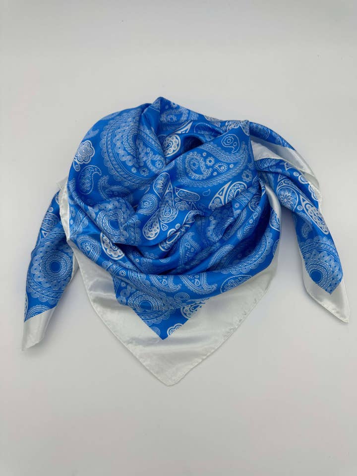 Blue Bell Paisley & White Border for wholesale by TC Ranchwear Llc