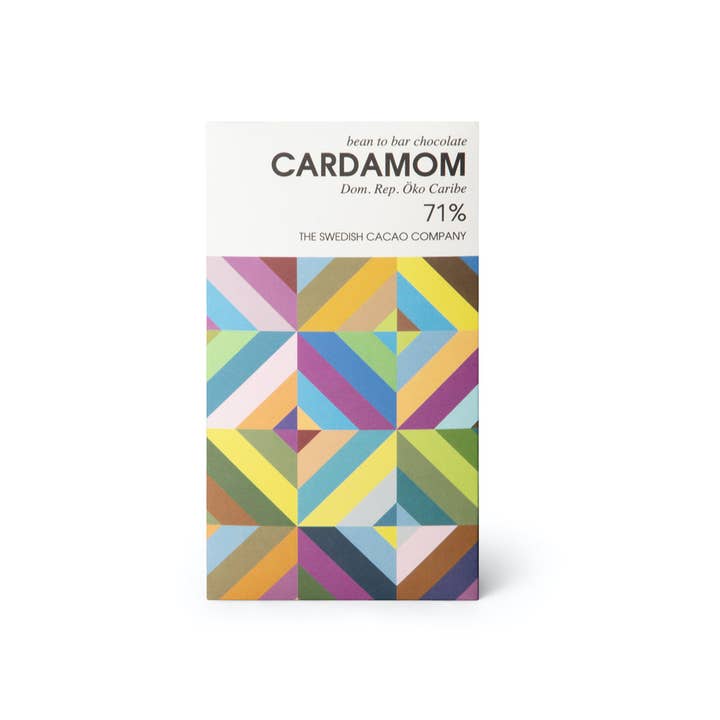 Svenska Kakao - Wholesale Chocolate Bar - Craft Chocolate bar: Cardamom 71% - Swedish bean to bar