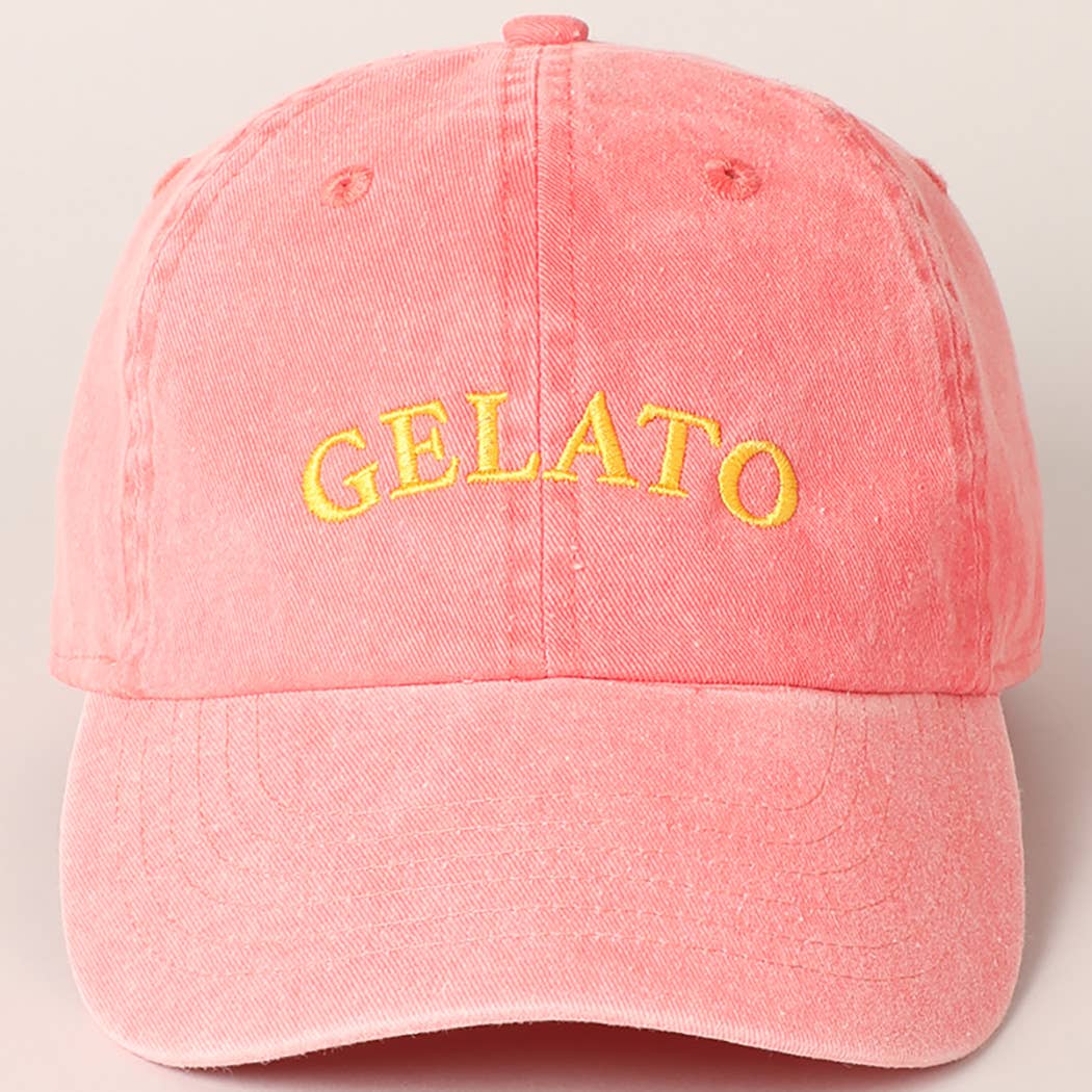 Fashion City - Wholesale Baseball Cap - Women's - Gelato Lettering Embroidered Baseball Cap5