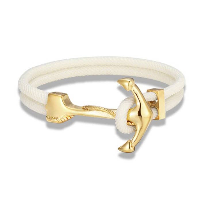 Anchor Rope Bracelet - Off White for wholesale by Peachy Pendants