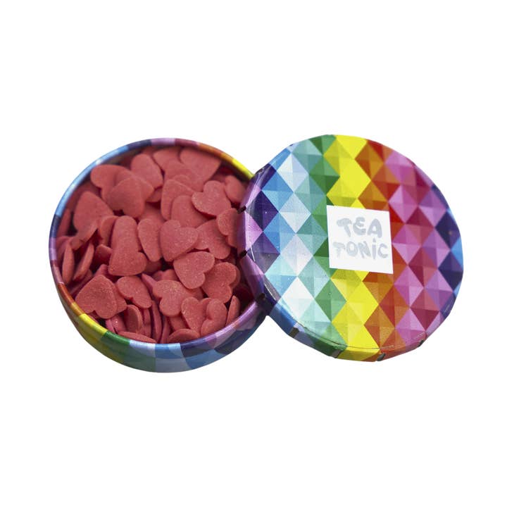 Red Sugar Hearts - Mini Tin 8g for wholesale by Tea Tonic
