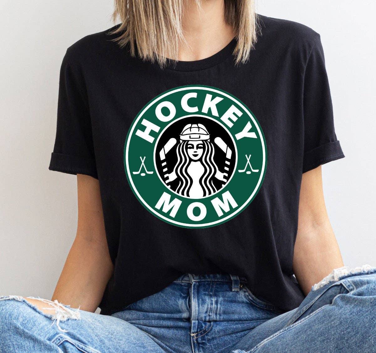 Rustic Girls - Wholesale Grafisch sweatshirt - Dames - Hockey Mom Coffee0