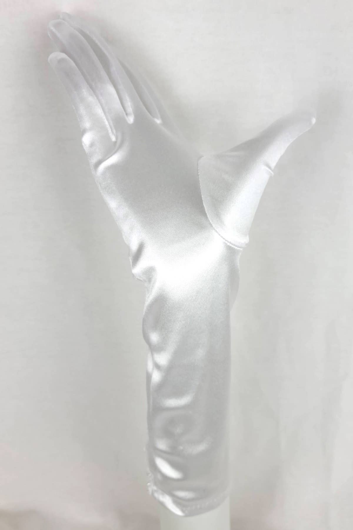 Chicas - Wholesale Gloves – Women's - Pair of Long Satin Gloves With Lace and Pearls G4388BL9