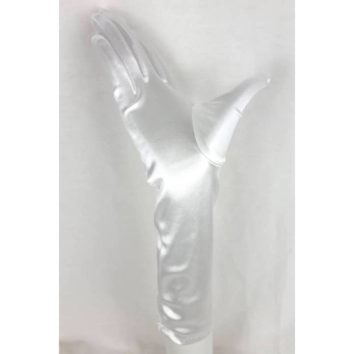 Chicas - Wholesale Gloves – Women's - Pair of Long Satin Gloves With Lace and Pearls G4388BL9