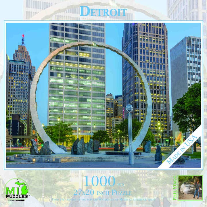 Detroit - 1000 Piece Michigan Puzzle for wholesale by Phil Stagg Photography