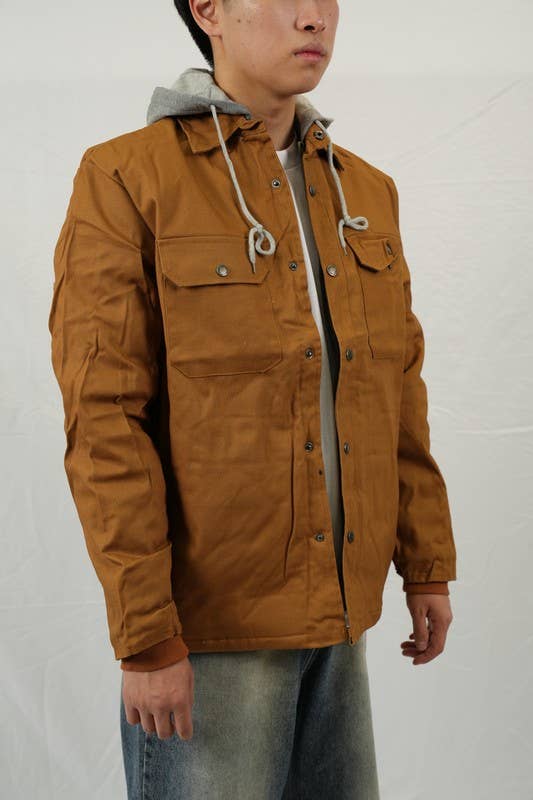 Lime Tree Clothing Inc. - Wholesale Shirt Jacket/Shacket - Men's - Men's Duck Canvas Hooded Shirt Jacket – Stylish & Versatile 13