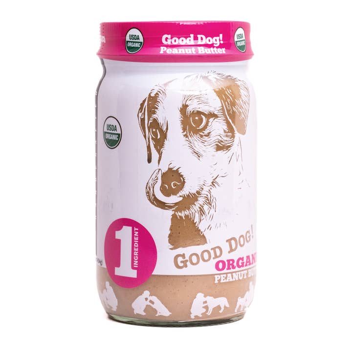 CB's Nuts - Wholesale Pet treats – Dog - 16oz Good Dog! Organic Peanut Butter for Dogs - 121