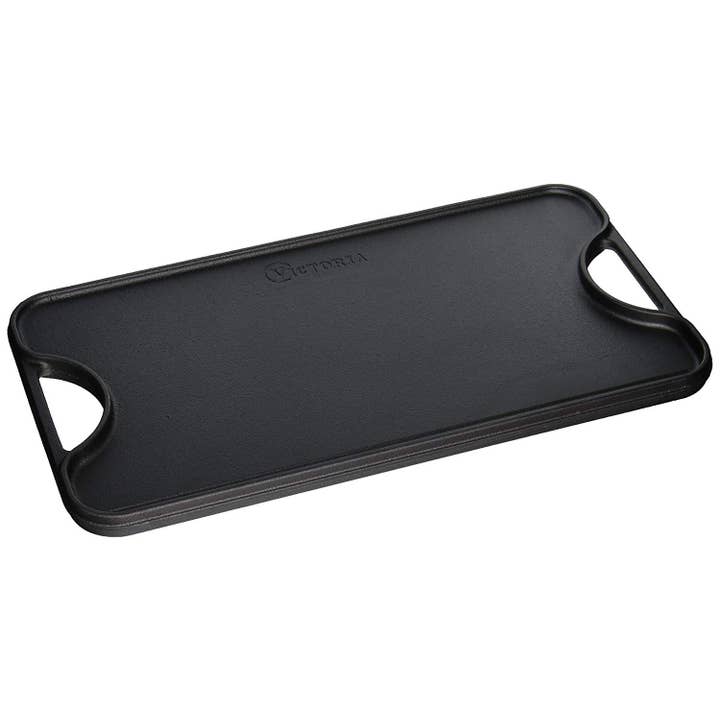 Meat N' Bone - Wholesale Grill Pan/Griddle - Reversible Rectangular Griddle | Cast Iron (Large)1