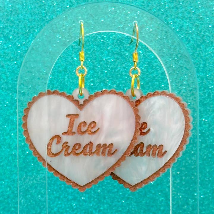 Brincos Coração Sorvete por atacado de The Big Happy Jewelry Co