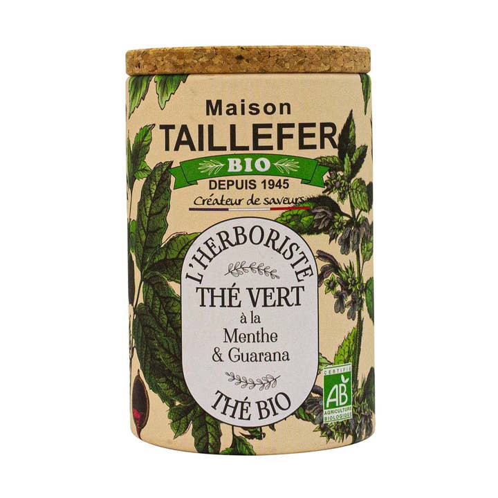 MAISON TAILLFER - Wholesale Health/Detox Tea - ORGANIC GREEN TEA WITH MINT AND GUARANA 80G0