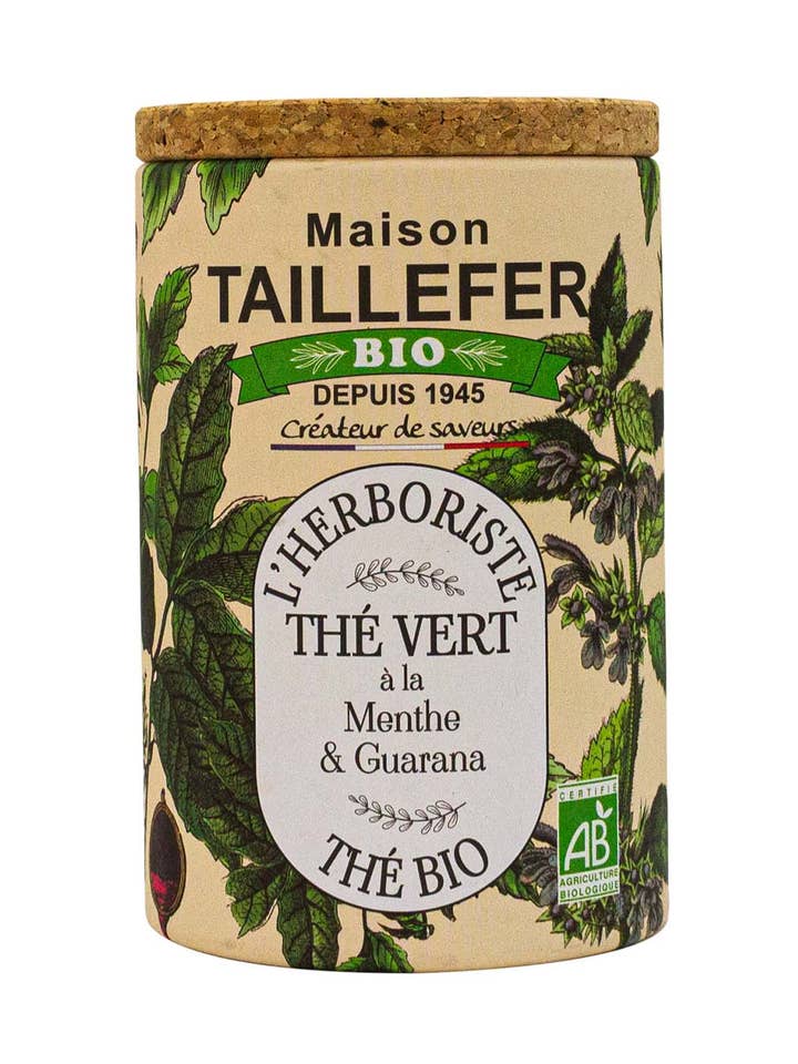 THE VERT BIO MENTHE ET GUARANA 80G pour la vente par MAISON TAILLFER
