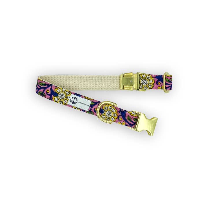 Floral Tapestry Standard Collar for wholesale by Golden Mutt Jack