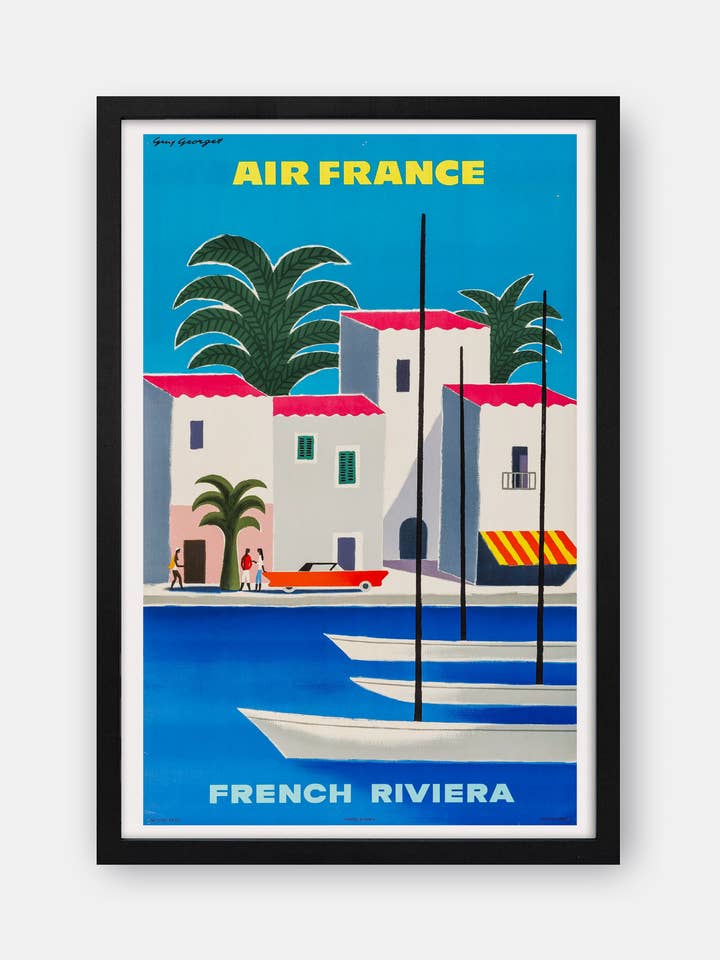 AIR FRANCE (French Riviera) 1965 Poster for wholesale by The Curious Desk