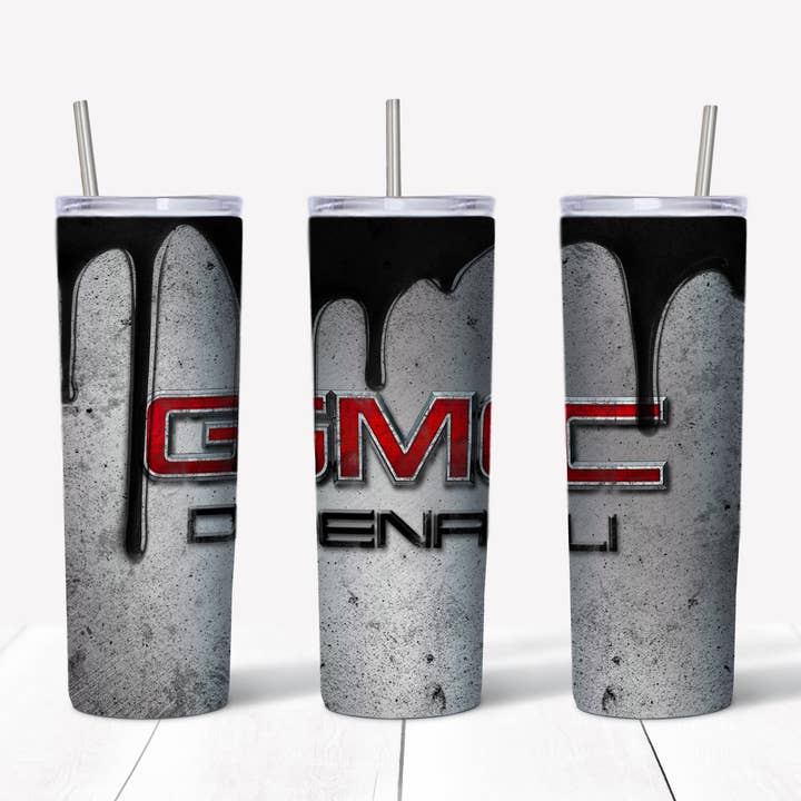 GMC Denali Grå 20oz Straight Tumbler Transfer for engroshandel hos Rustic Pineapple
