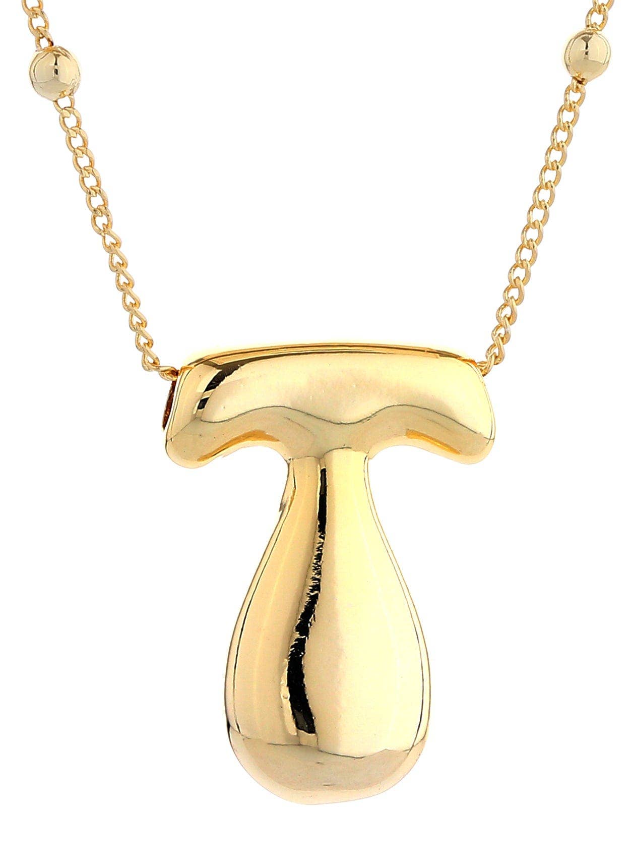 MiMi Wholesale - Wholesale Pendant/Charm Necklace - DJN330009 14K Dipped Big Bubble Letter Initial Necklace22