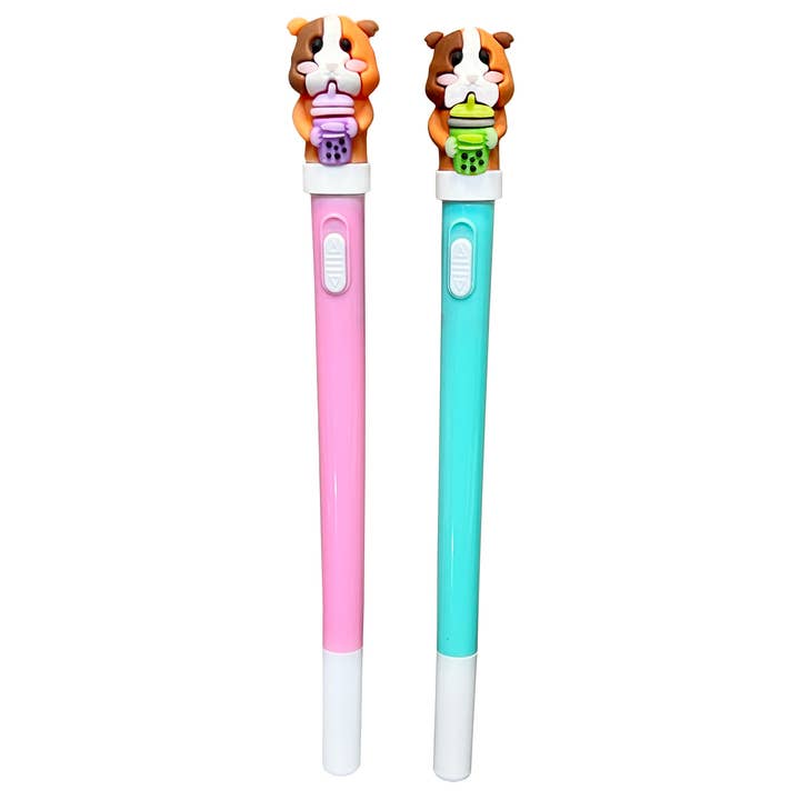 Streamline - Wholesale Pen - Sippin' & Spinnin' Boba Guinea Pig LED Light Up Pens