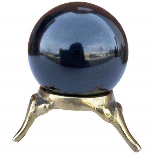 International Gifts Ltd. - Wholesale Spiritual Stone/Crystal - Zenn Black Tourmaline Sphere Approx. 200G Display Stand-979