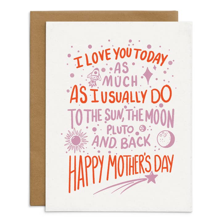 Happy Mother's Day To The Sun Card for wholesale by Starfangled Press