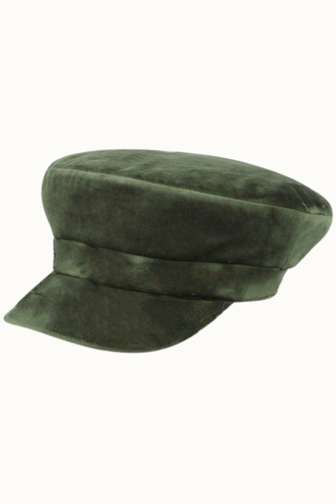 Olive & Pique - Wholesale Newsboy/Schoolboy Hat - Women's - Vintage Velvet Sailor Greek Fisherman Hat, Adjustable4