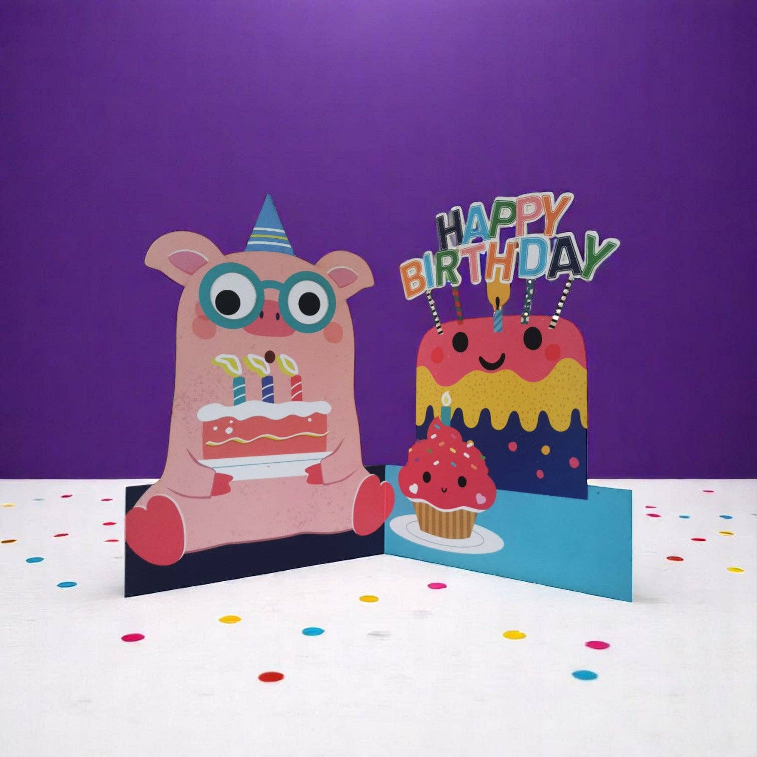 Alljoy Design - Wholesale Birthday Card - WB013 -  Pig (6 cards)1