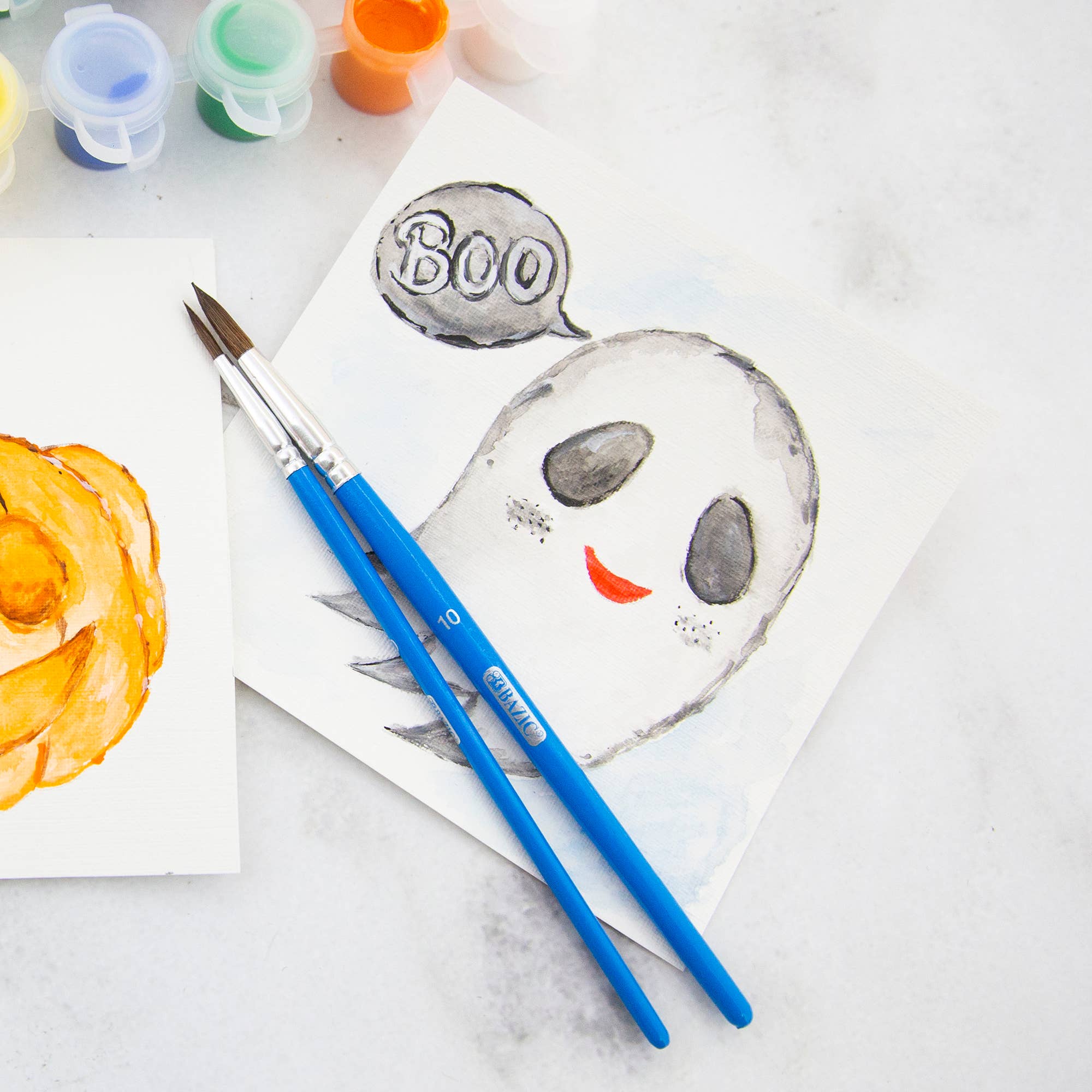 BAZIC Products - Vente Pinceaux à peinture/cire - Pinceau rond en poils naturels (5/paquet)4