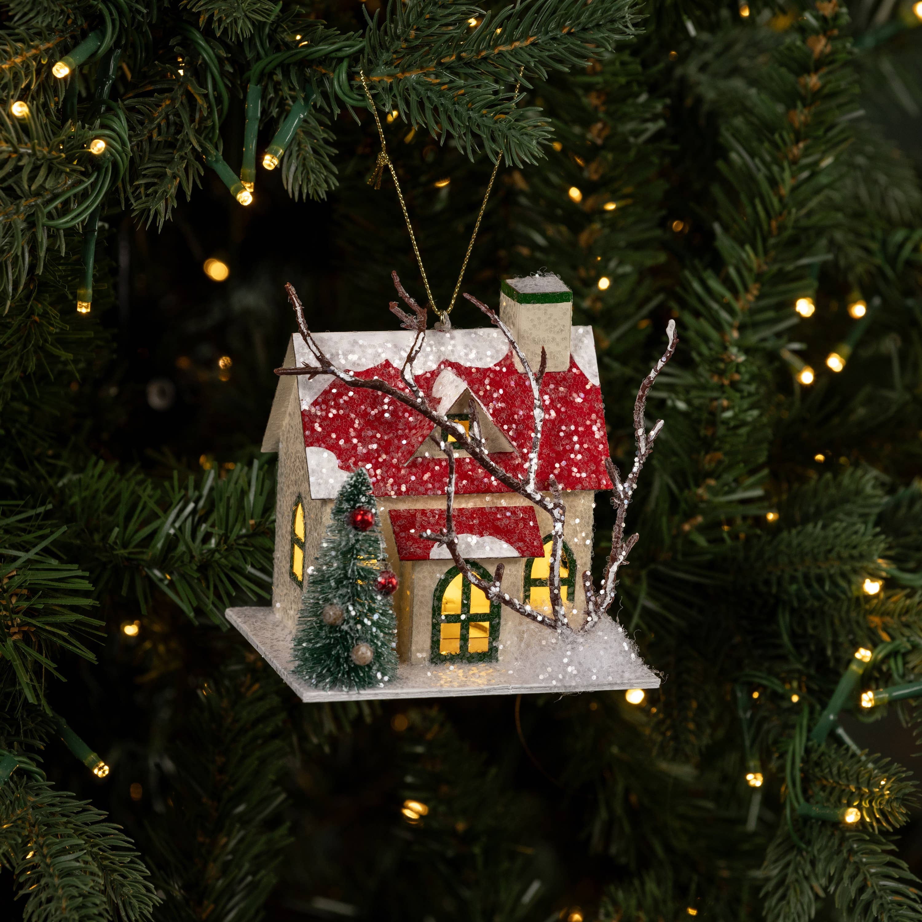 Ragon House – Engroshandel Pynt – RØDT TAG BELYST HUSPYNT