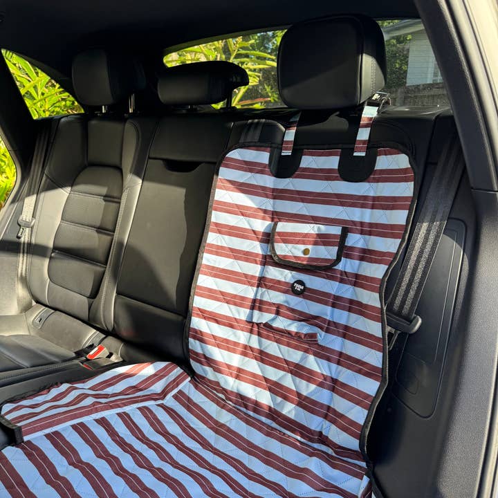 Rayures du dimanche : Housse de siège auto simple de luxe pour la vente par Pablo & Co. Boutique