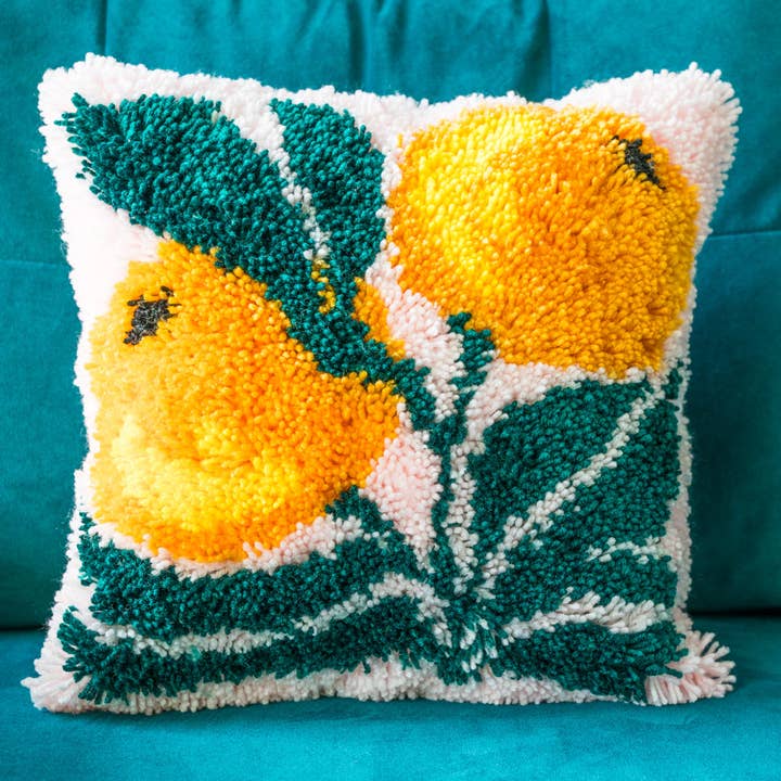 The Crafts Collective - Wholesale DIY Craft Kit - A Bounty of Oranges Latch Hook Cushion Kit3