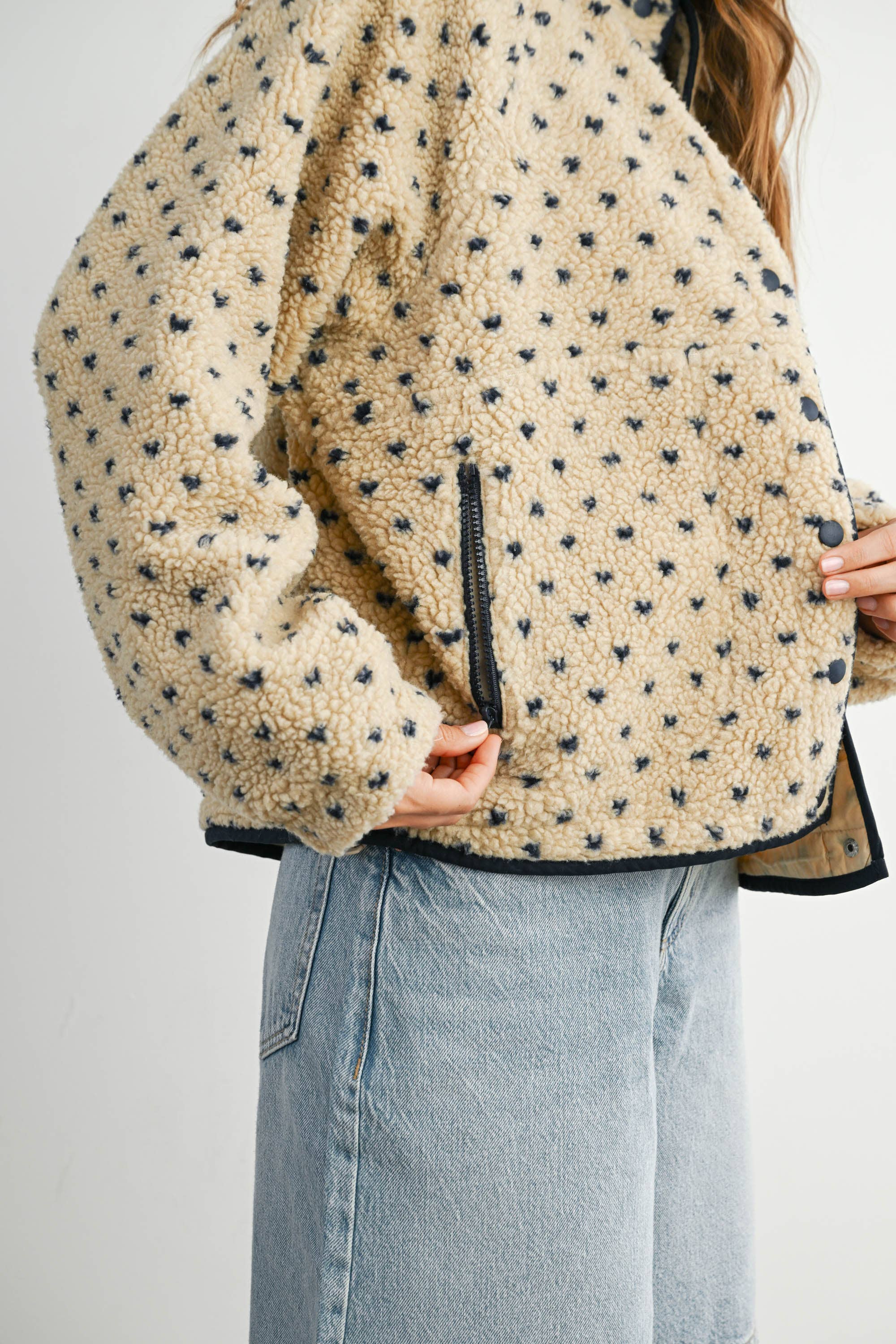 BUTTERMELON - Wholesale Jacket - Women's - High Pile Fleece Puffer Jacket - BMJ783151