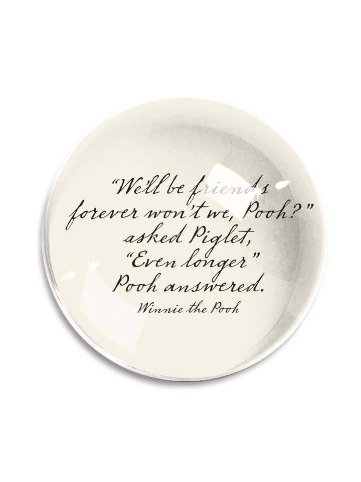 We'll Be Friends Crystal Dome Paperweight // Min. Case of 2 for wholesale by Ben's Garden