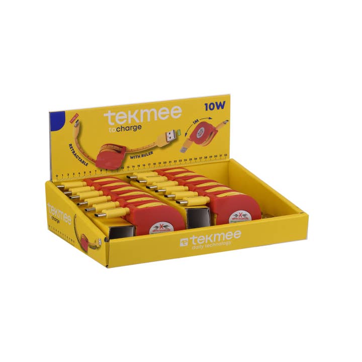 Tekmee - Wholesale Charging Cable - Tekmee retractable cable 1 M - USB/TYPE C1