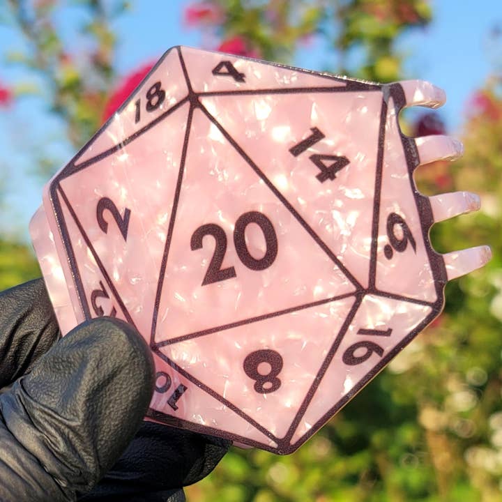 Pince à cheveux D20 - Rose pour la vente par Color Spray Creations