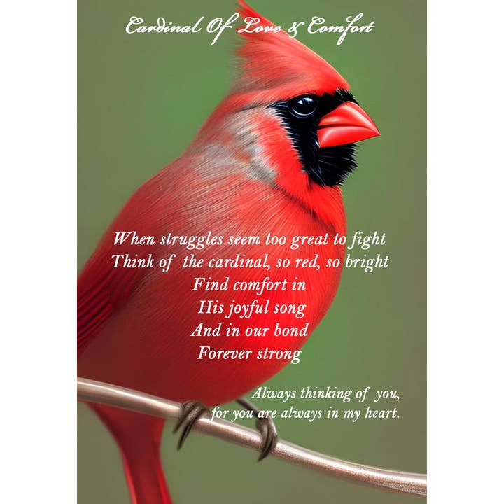 Elskandi - Wholesale Ornament - Cardinal Ornament - Love & Comfort Sympathy2
