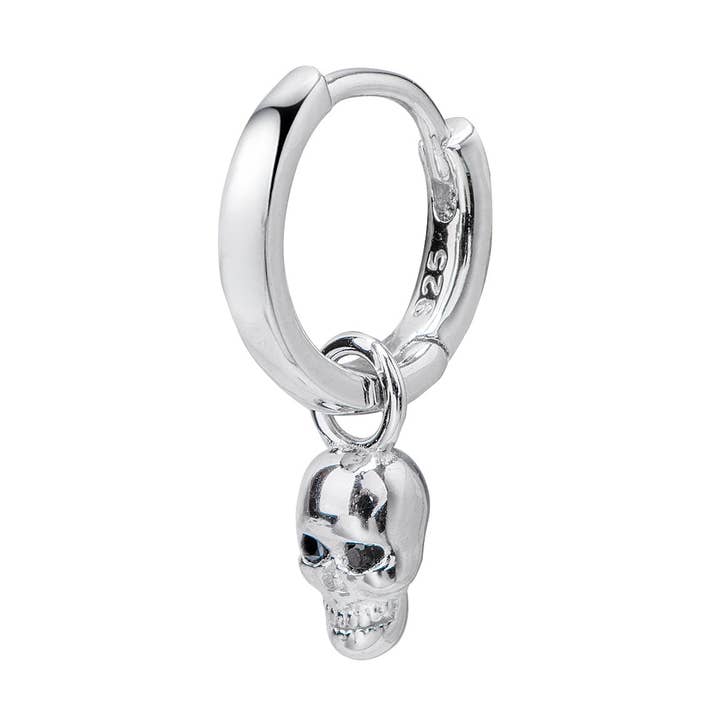SKULL-A HOOP PIERCING EARRING for wholesale by EarCandy Jewelry