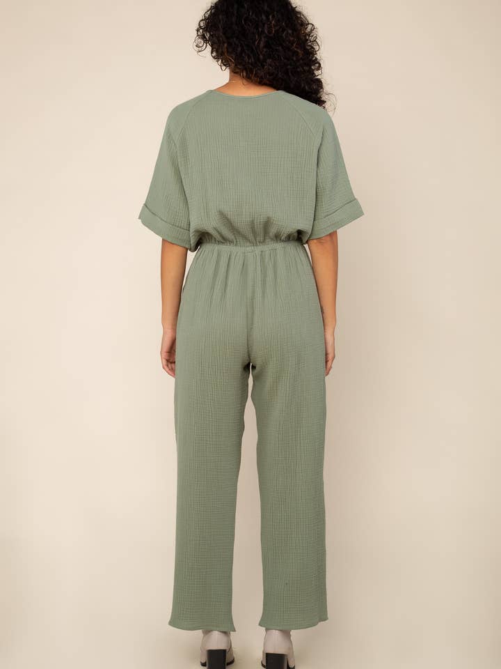 NLT - Wholesale Jumpsuit - Women's - Millie Cotton Gauze Jumpsuit - Plus Size