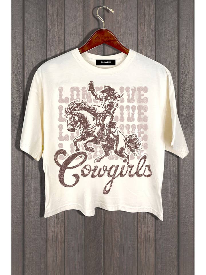 LONG LIVE COWGIRLS GRAPHIC TEE for wholesale by 2&moon