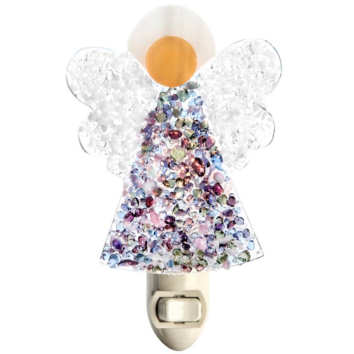 J Devlin Glass Art & Bert Anderson Collection - Wholesale Night Light - Christmas Angel Night Light Decorative Fused Glass NTL 222