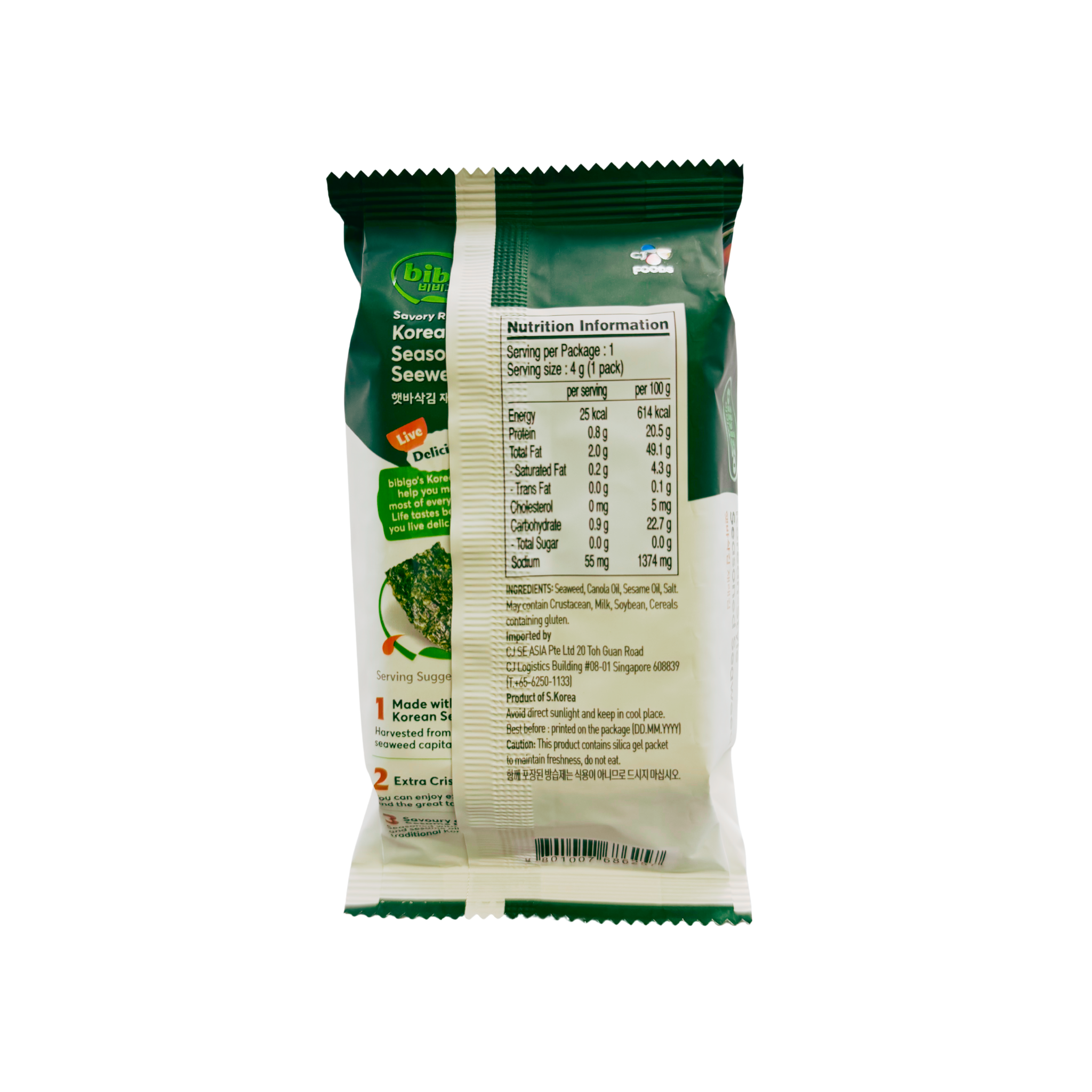 utoppa GmbH – Engroshandel Tørrede/dehydrerede grøntsager – Bibigo Ristede Tang Sesam 4g1