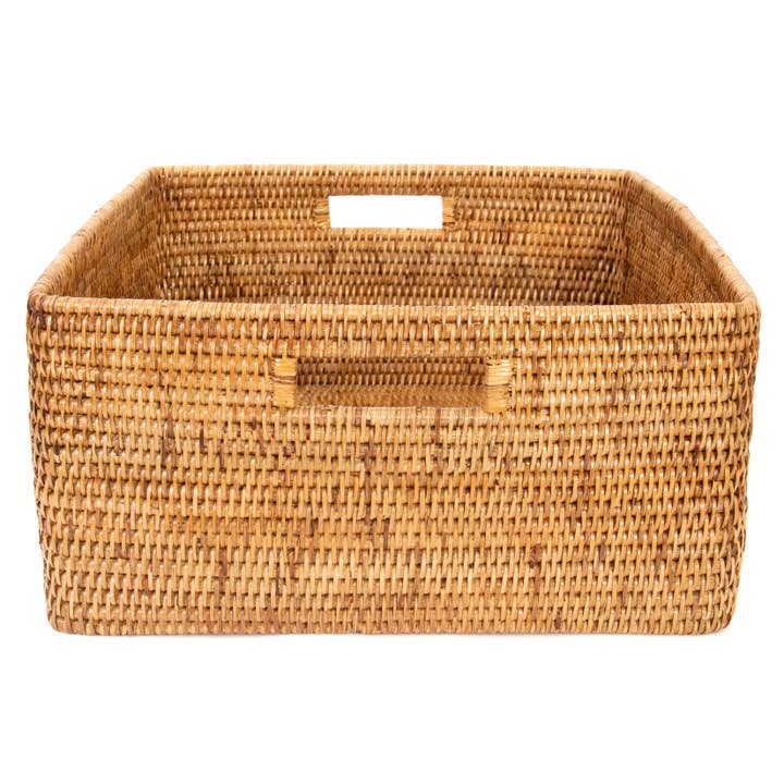Artifacts Trading Company - Venta al por mayor Cestas - Cesta de almacenamiento cuadrada Artifacts Rattan™ con esquinas redondeadas