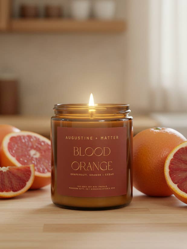 Blood Orange - 7oz Soy Candle for wholesale by Augustine + Matter Candle Studio