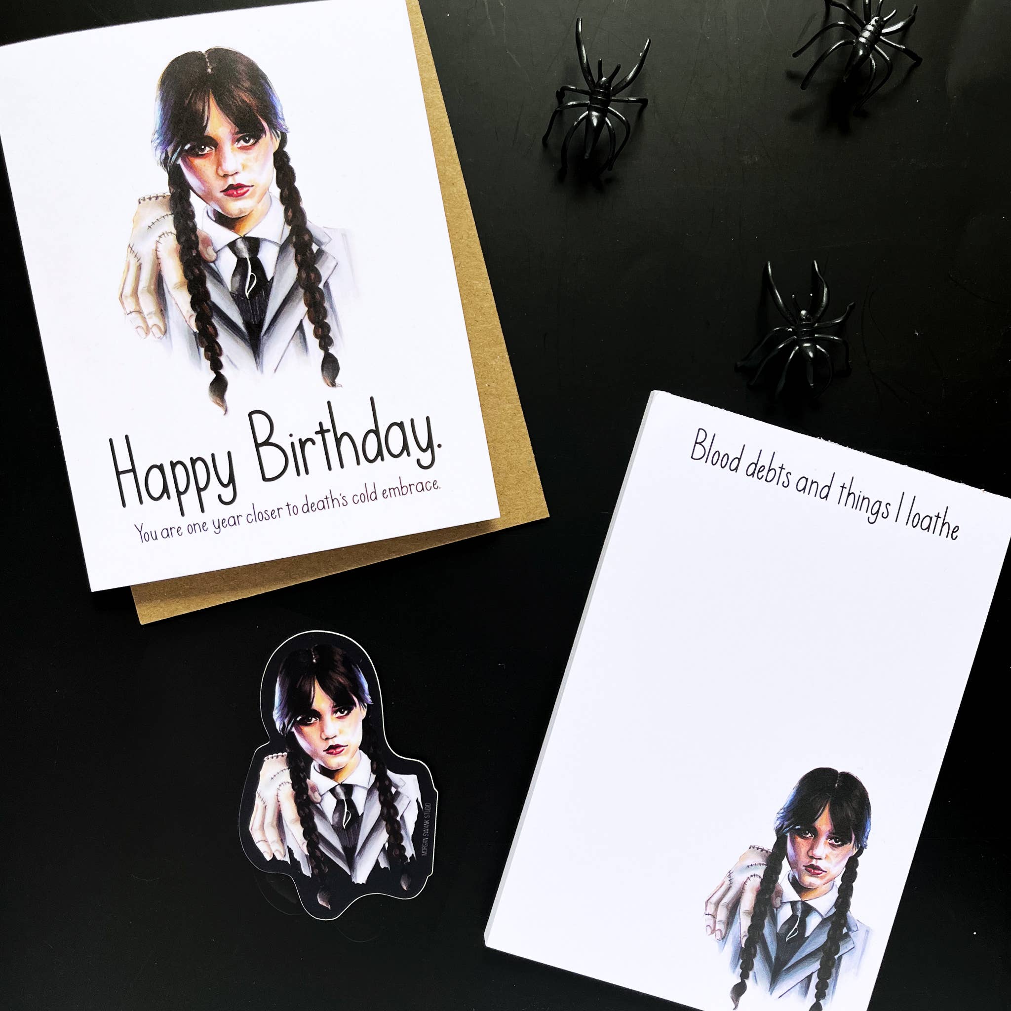 Morgan Swank Studio - Vente Blocs-notes - Mercredi | Bloc-notes de la culture pop1