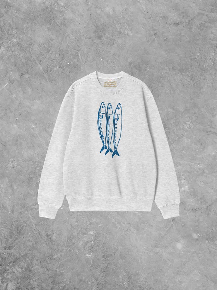 The Clandestine Underground - Wholesale Graphic Sweatshirt - Unisex - Three Little Fish Boxy Cotton 90's Sweatshirt