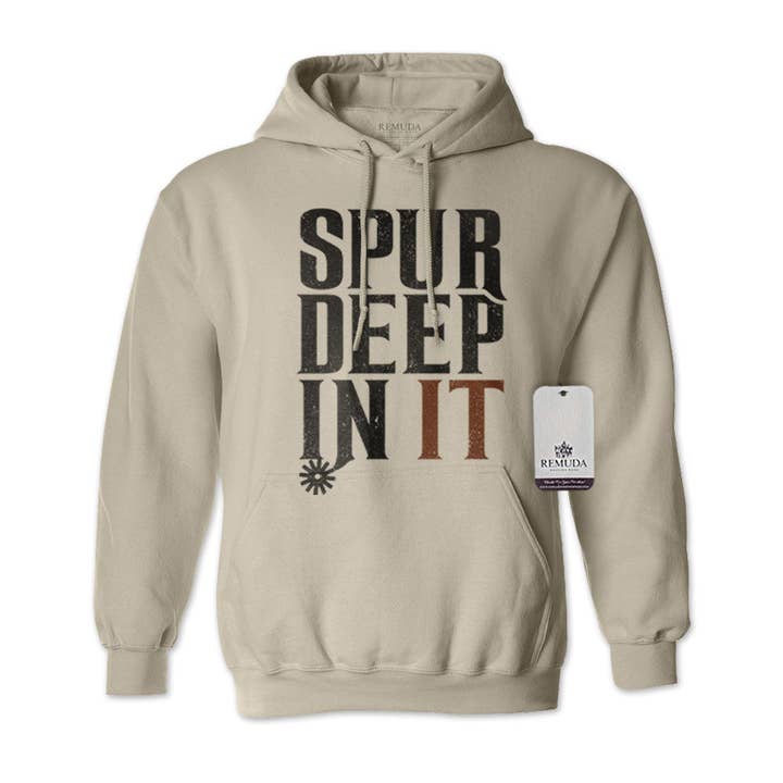 Spur Deep In It - Adult Unisex Western Hoodie for wholesale by Remuda Western Wear